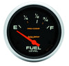 AutoMeter 5416 Pro-Comp 2-5/8” Fuel Level gauge, Electrical, sender range 73 ohmsE/10 ohmsF, black face, incandescent lighting, analog, sold individually