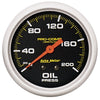 AutoMeter 5422 Pro Comp 2-5/8” Oil Pressure gauge, liquid filled, Mechanical, range from 0-200 PSI, black face, incandescent lighting, analog