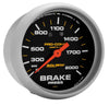 AutoMeter 5426 Pro Comp 2-5/8” Brake Pressure gauge, liquid filled, Mechanical, range from 0-2000 PSI, black face, incandescent lighting, analog