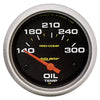 AutoMeter 5447 Pro-Comp 2-5/8” Oil Temperature gauge, Electrical, ranges 140-300° F, black face, incandescent lighting, analog, sold individually