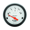 AutoMeter 5714 Phantom 2-1/16” Fuel Level gauge, Electrical, sender range 0 ohmsE/90 ohmsF, white face, analog, sold individually
