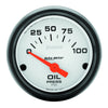 AutoMeter 5727 Phantom 2-1/16” Oil Pressure gauge, Electrical, ranges from 0-100 PSI, white face, analog, sold individually