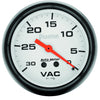 AutoMeter 5884 Phantom 2-5/8” Vacuum gauge, Mechanical, range from 0-30 in. Hg, white face, incandescent lighting, analog