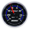 AutoMeter 6107 Cobalt 2-1/16” Boost/Vacuum Pressure gauge, Mechanical, range from 30 in. Hg/20 PSI, black face, LED lighting, analog, sold individually