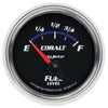 AutoMeter 6113 Cobalt 2-1/16” Fuel Level gauge, Electrical, sender range 0 ohms empty/90 ohms full, black face, LED lighting, analog, sold individually