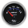 AutoMeter 6116 Cobalt 2-1/16” Fuel Level gauge, Electrical, sender range 240 ohms empty/33 ohms full, black face, LED lighting, analog, sold individually