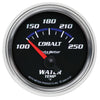 AutoMeter 6137 Cobalt 2-1/16” Water Temperature gauge, Electrical, ranges 100-250° F, black face, LED lighting, analog, sold individually