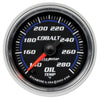 AutoMeter 6156 Cobalt 2-1/16” Oil Temperature gauge, Digital Stepper Motor, ranges from 140-280° F, black face, LED, analog, sold individually