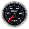 AutoMeter 6191 Cobalt 2-1/16” Voltmeter gauge, Digital Stepper Motor, ranges from 8-18 Volts, black face, analog, sold individually