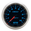 AutoMeter 6297 Cobalt 3-3/8” In-Dash 10,000 RPM Tachometer, blue LED through-the-dial lighting, includes mounting hardware, sold individually