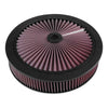 K&N 66-3010 X-Stream Air Flow Top Filter, round, 14 inch diameter, high air flow with excellent filtration, sold individually