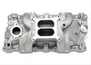 Edelbrock 7101 SBC Performer RPM Intake Manifold for 262-400 engines, 1500-6500 RPM, dual plane, will fit cast iron Bowtie heads