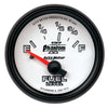 AutoMeter 7515 Phantom II 2-1/16” Fuel Level gauge, Electrical, sender range 73 ohmsE/10 ohmsF, white face, LED lighting, analog, sold individually