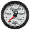 AutoMeter 7553 Phantom II 2-1/16” Oil Pressure gauge, Digital Stepper Motor, Electrical, 0-100 PSI, white face, LED lighting, analog, sold individually