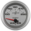 AutoMeter 7737 Ultra-Lite II 2-5/8” Water Temperature gauge, Electrical, ranges from 100-250° F, silver face, LED lighting, analog, sold individually