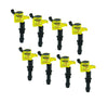 Accel 140033-8 Ignition Coil Pack, Super Coil, 0.600 ohm, Coil-On-Plug, Yellow, 3-Valve, Ford Modular, Set of 8