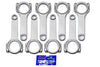 Eagle CRS6625PP3D Pontiac H-Beam Connecting Rods, Forged 4340 Steel, 6.625” length, 0.980” Pin, Press-Fit, 2.249” Rod Journal, set of 8