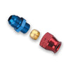 Earl’s 165064ERL AN to Tube Adapter Fitting, -6 AN Male to 1/4” Tube, straight, aluminum, Red/Blue anodized, sold individually