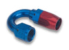 Earl’s 818006ERL -6 Swivel-Seal Hose End, -6 AN Hose to Female -6 AN, 180 Degree, aluminum, Red/Blue anodized, reusable, sold individually