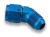 Earl’s 924104ERL AN Union Coupler, -4 AN Female to -4 AN Female, 45 Degree, swivel, aluminum, blue anodized, sold individually