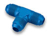 Earl’s 982404ERL AN Tee Fitting, -4 AN Male to -4 AN Male to -4 AN Male, straight, aluminum, blue anodized, sold individually
