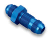 Earl’s 983204ERL AN to AN Bulkhead Fitting, -4 AN Male to -4 AN Male, straight, aluminum, blue anodized, sold individually