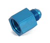 Earl’s 989464ERL AN Reducer Fitting, -6 AN Female O-Ring to -4 AN Male, straight, aluminum, blue anodized, sold individually