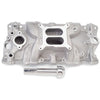Edelbrock 2703 SBC Performer EPS Intake Manifold for 262-400 engines, Idle-5500 RPM, includes Oil Fill Tube and matching push-in breather cap