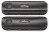 Edelbrock 41853 Classic Series Valve Covers, heavy-gauge finned aluminum, for Big Block Chevy V8 engines from 1965 & later, black finish