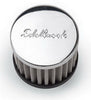 Edelbrock 4420 Valve Cover Breather, Push-In, 1.250 in., Steel. Chrome, Each