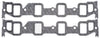 Edelbrock 7224 Intake Manifold Gaskets for Ford 390-428 FE engines from 1976-1985, synthetic fiber composite, impervious to most chemicals