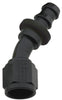 Fragola 203006-BL -6 Black Push-Lite Race Hose End, Series 8000, 30-Degree, aluminum, non-swivel, 1-piece design, sold individually