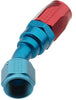 Fragola 223006 -6 Pro-Flow Race Hose End, -6 AN Hose to Female -6 AN, Series 2000, 30-degree, aluminum, reusable, red/blue anodized, sold individually
