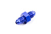 Fragola 481503 Blue AN to AN Union Fitting, -3 AN Male to -3 AN Male, straight, aluminum, blue anodized, sold individually