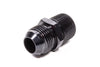 Fragola 481610-BL Black AN to NPT Straight Adapter Fitting, -10 AN Male to 1/2” NPT Male, aluminum, black anodized, sold individually