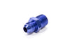 Fragola 481666 Blue AN to NPT Straight Adapter Fitting, -6 AN Male to 3/8” NPT Male, aluminum, blue anodized, sold individually