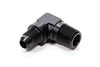 Fragola 482266-BL Black AN to NPT 90 Degree Adapter Fitting, -6 AN Male to 3/8” NPT Male, aluminum, black anodized, sold individually