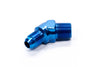 Fragola 482366 Blue AN to NPT 45 Degree Adapter Fitting, -6 AN Male to 3/8” NPT Male, aluminum, blue anodized, sold individually