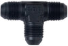 Fragola 482404-BL Black AN Tee Fitting, -4 AN Male to -4 AN Male to -4 AN Male, straight, aluminum, black anodized, sold individually