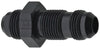 Fragola 483210-BL Black AN to AN Bulkhead Fitting, -10 AN Male to -10 AN Male, straight, aluminum, black anodized, sold individually