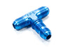 Fragola 483408 Blue AN to AN Bulkhead Tee Fitting, -8 AN Male to -8 AN Male, center, aluminum, blue anodized, sold individually