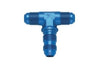 Fragola 483416 Blue AN to AN Bulkhead Tee Fitting, -16 AN Male to -16 AN Male, center, aluminum, blue anodized, sold individually