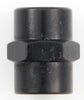 Fragola 491001-BL Black NPT to NPT Female Pipe Coupler, 1/8 NPT Female to 1/8 NPT Female, straight, aluminum, black anodized, sold individually