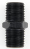 Fragola 491101-BL Black NPT to NPT Straight Union Fitting, 1/8” NPT Male to 1/8” NPT Male, aluminum, black anodized, sold individually