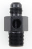 Fragola 495002-BL Black Gauge Port Adapter, -6 AN female to 3/8" male, 1/8” NPT Female Port, aluminum, black anodized, sold individually
