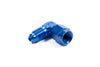 Fragola 498101 Blue -3 AN Fitting, -3 AN Male to -3 AN Female Swivel, 90 Degree, aluminum, blue anodized, sold individually