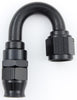 Fragola 681806-BL Black Real Street Hose End, for PTFE hose, -6 AN Hose to Female -6 AN, 180-degree, aluminum, reusable, black anodized, sold individually