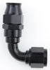 Fragola 689006-BL Black Real Street Hose End, for PTFE hose, -6 AN Hose to Female -6 AN, 90-degree, aluminum, reusable, black anodized, sold individually