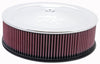 K&N 60-1235 Air Cleaner Assembly, Round, 14 in. Outside Diameter, 4 in. filter height, 7.313 in. inlet diameter, washable & reusable, sold individually