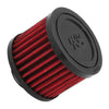 K&N 62-1410 Crankcase Vent Filter / Breather, round, clamp-on, 3 inch diameter, for 1” hole, black rubber top, red filter, sold individually
